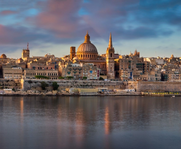 Panorama of Valletta Skyline in the Morning, Malta