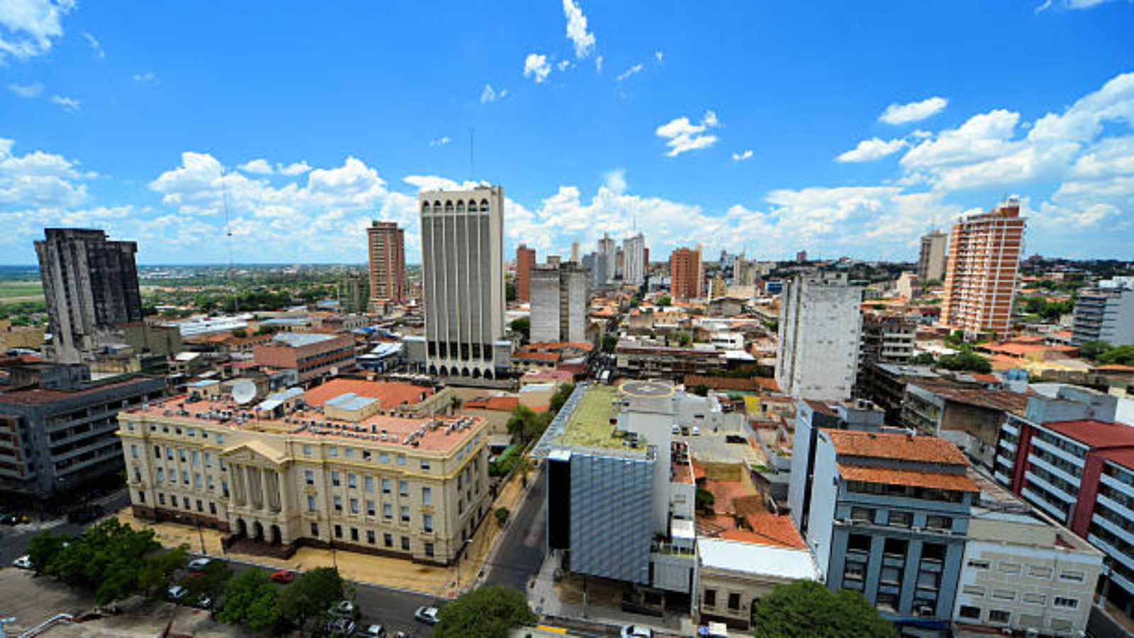 Asunción, Paraguay: city center skyline from the central square, Plaza de la Democracia - photo by M.Torres