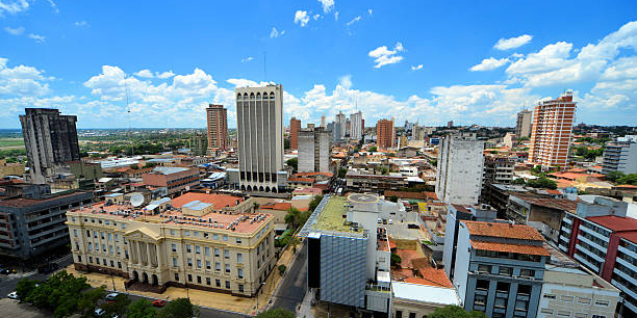 Asunción, Paraguay: city center skyline from the central square, Plaza de la Democracia - photo by M.Torres