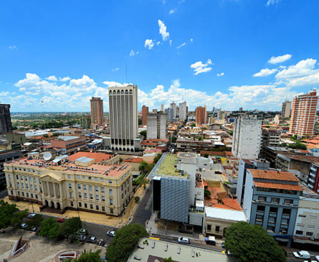 Asunción, Paraguay: city center skyline from the central square, Plaza de la Democracia - photo by M.Torres